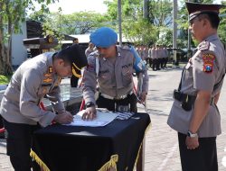 Kapolres Nganjuk Pimpin Sertijab Kasat Lantas dan Kapolsek Jajaran