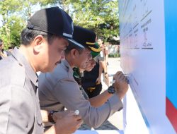 Nganjuk Siap Amankan Pemilu 2024, Gelar Pasukan Operasi Mantap Praja