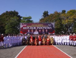Upacara Peringatan HUT Ke – 79 Detik-detik Priklamasi Kemerdekaan RI Kabupaten Nganjuk Berjalan Hikmad dan Penuh Semangat