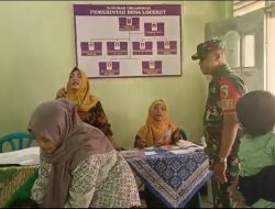 Babinsa Koramil 0810/Nganjuk Ikut Menjaga Tumbuh Kembang Balita Didesa Binaan Menuju Indonesia Sehat