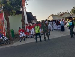 Babinsa Koramil 0810/18 Ngetos Amankan lomba Gerak Jalan dalam rangka Memperingati Hari Ulang Tahun Kemerdekaan RI ke 79
