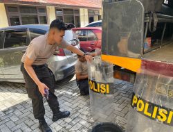 Polres Nganjuk Lakukan Cek Kesiapan Personel dan Perlengkapan Kompi Dalmas