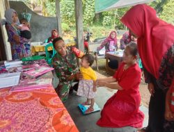 Babinsa Koramil 0810/18 Ngetos Peduli Tumbuh Kembang Balita Desa Kweden Kecamatan Ngetos