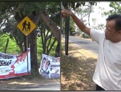 Pemasangan Banner Paslon di Pohon oleh KPU Nganjuk Diduga Melanggar Aturan