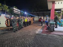 Mendukung Pelaksanaan Pelantikan Presiden RI Koramil Prambon,Polsek Laksanakan Patroli Gabungan