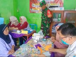 Babinsa Koramil 0810/03 Loceret Melaksanakan Kegiatan Pendampingan Posyandu, Bukti Nyata Babinsa Peduli Kesehatan Terutama Lansia