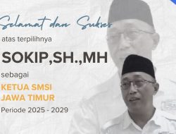 Sokip Terpilih Jadi Ketua SMSI Jatim 2025-2029, Pengurus Nganjuk Beri Selamat dan Dukungan Penuh