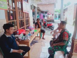 Babinsa Koramil 0810/02 Bagor Komsos Pantau Perkembangan Situasi Dan Kondisi Wilayah