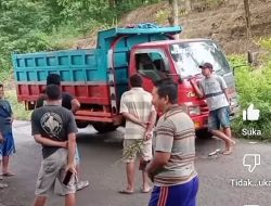 Demo Armada Pengangkut Galian C di Loceret, Pengelola Tambang Sudah Bekerjasama Dengan Baik Dengan Sopir