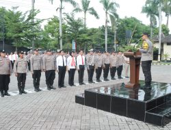 Polres Nganjuk Gelar Apel Besar, Kapolres Tekankan Pengamanan Humanis dan Kesiapsiagaan Jelang Puasa
