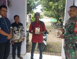 Babinsa Koramil 0810/18 Ngetos Bersama PPL Sosialisasi Penyemprotan Desinvektan Cegah PMK