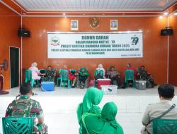 Penuhi Stok Darah PMI Nganjuk || Bakti Sosial Donor Darah Peringati HUT Ke-79 Persit Kartika Chandra Kirana