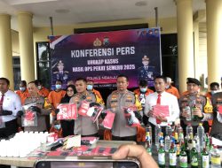 Operasi Pekat Semeru 2025 Polres Nganjuk, 148 Kasus Terungkap, Ratusan Tersangka Diamankan