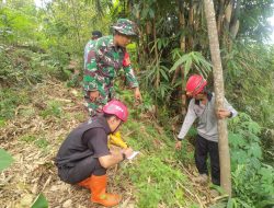 Cegah Dini Terjadinya Bencana Babinsa Koramil Ngetos Mitigasi Bersama BPBD Nganjuk