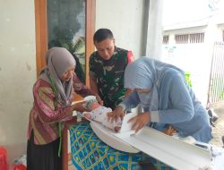 Mewujudkan Kerjasama Yang Solid, Babinsa 02 Bagor Melaksanakan Pendampingan Posyandu Balita