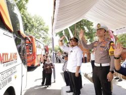 Mas Handy Berangkatkan 550 Peserta Balik Mudik Gratis Nganjuk-Jakarta dan Nganjuk-Surabaya Tahun 2025