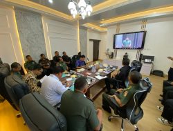 Kodim 0810/Nganjuk Bersama Forkopimda Nganjuk Ikuti Rakornis TMMD Ke-124 TA. 2025 Secara Daring