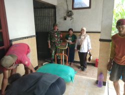 Sertu Agus Heriyanto Babinsa Koramil 0810 /06 Kertosono Dampingi Serapan Gabah di Desa Pandantoyo
