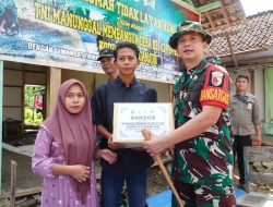 Peletakan Batu Pertama RTLH Tandai Dimulainya TMMD ke 124 Kodim 0810 Nganjuk