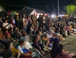 Membludak Warga Ramai Tonton Turnamen Volly TMMD Ke 124