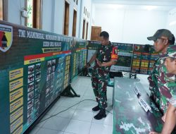Dansatgas TMMD 124 Kodim Nganjuk Tinjau Posko TMMD Jelang Hari Penutupan.
