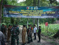 Dandim Nganjuk dan Forkopimda Tinjau Lokasi Titik Nol TMMD 124 tahun 2025.