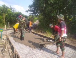 Tim Satgas TMMD 124 Kodim Prioritaskan Jalan Rabat Beton