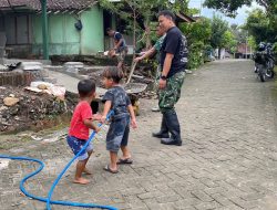 Riang Gembira Anak Anak Bermain Dilokasi TMMD Ke 124