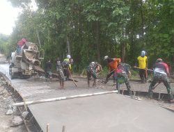 TMMD Ke 124 Nganjuk Mulai Terlihat Progres Pengecoran Dihari Ke 7