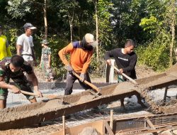 TMMD 124 Nganjuk Ciptakan Kebersamaan TNI Dengan Warga Sumbermiri.