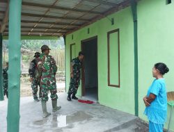 Dandim Nganjuk Cek Kualitas Rehab RTLH Program TMMD 124 Kodim Nganjuk
