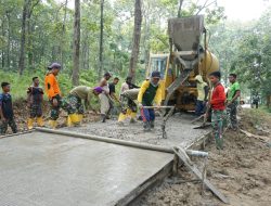 Menjelang Penutupan Program (TMMD)124, Satgas TMMD 124 Kodim Nganjuk Terus Genjot Pengerjaan.