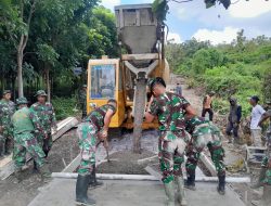 Delapan Hari Berjalan Jalan Beton TMMD 124 Tembus 200 Meter