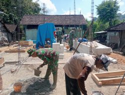 RTLH || Panas Terik Matahari Temani Team Satgas TMMD 124 Agar Selesai Tepat Waktu