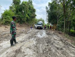 Jalan Berlumpur dan Licin Akan Disulap Menjadi Mulus Dan Bagus Oleh Satgas TMMD 124