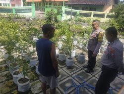 Polsek Ngetos Dukung Ketahanan Pangan, Pantau Pekarangan Sayur Warga