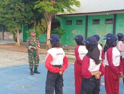 Tumbuhkan Jiwa Patriotisme, Babinsa Koramil 0810/03 Loceret Berikan Wasbang Di SMPN 1 Loceret
