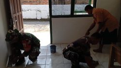 Koramil 0810/06 Kertosono Bantu Renovasi Rumah Warga Kurang Mampur yang hidup sebatangkara