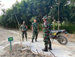 Dansatgas TMMD 124 Kodim Nganjuk Terjun Langsung Cek Titik Akhir