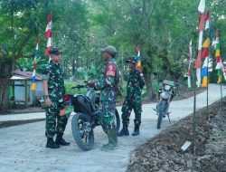 Dansatgas Tinjau Lokasi Pemotongan Pita di Titik Awal Pengecoran Jalan