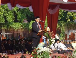 Begini Pesan Kebangsaan Marhaen Bupati Nganjuk di Upacara Hari Lahir Pancasila