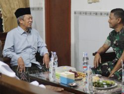 Pererat Silaturahmi, Dandim 0810 Nganjuk Sowan ke Pimpinan Ponpes Miftahul Mubtadiin Krempyang