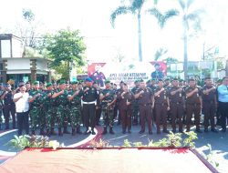 Kodim Nganjuk dan Kejaksaan Negeri Nganjuk Gelar Pasukan Dalam Rangka Penandatanganan MOU Kerja Sama