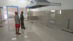 Babinsa Koramil 0810/15 Rejoso, Monitoring Pembangunan Dapur BGN di Wilayah Binaan