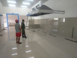 Babinsa Koramil 0810/15 Rejoso, Monitoring Pembangunan Dapur BGN di Wilayah Binaan