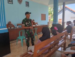 Babinsa Desa Oro-Oro Ombo Koramil 0810/18 Ngetos Memberikan Wawasan Kebangsaan Kepada Remaja Di Wilayah Binaan