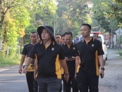 Jalan Kaki 8 KM, Kapolres Nganjuk Olahraga Sekaligus Kontrol Kinerja Anggota di Lapangan