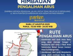 Satlantas Polres Batu Berlakukan Pengalihan Arus Saat Punten Carnival