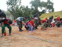 Kodim 0810/Nganjuk Gelar Lomba 17-an Bersama Anggota ,Persit Dan Anak -Anak
