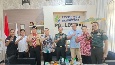 DANDIM 0810/NGANJUK KUNJUNGI PABRIK GULA LESTARI, SILATURAHMI DAN KOORDINASI KETAHANAN GULA NASIONAL